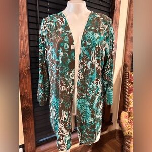 EUC Chico’s Beautiful Additions OPEN Sweater Chicos tag Sz 2